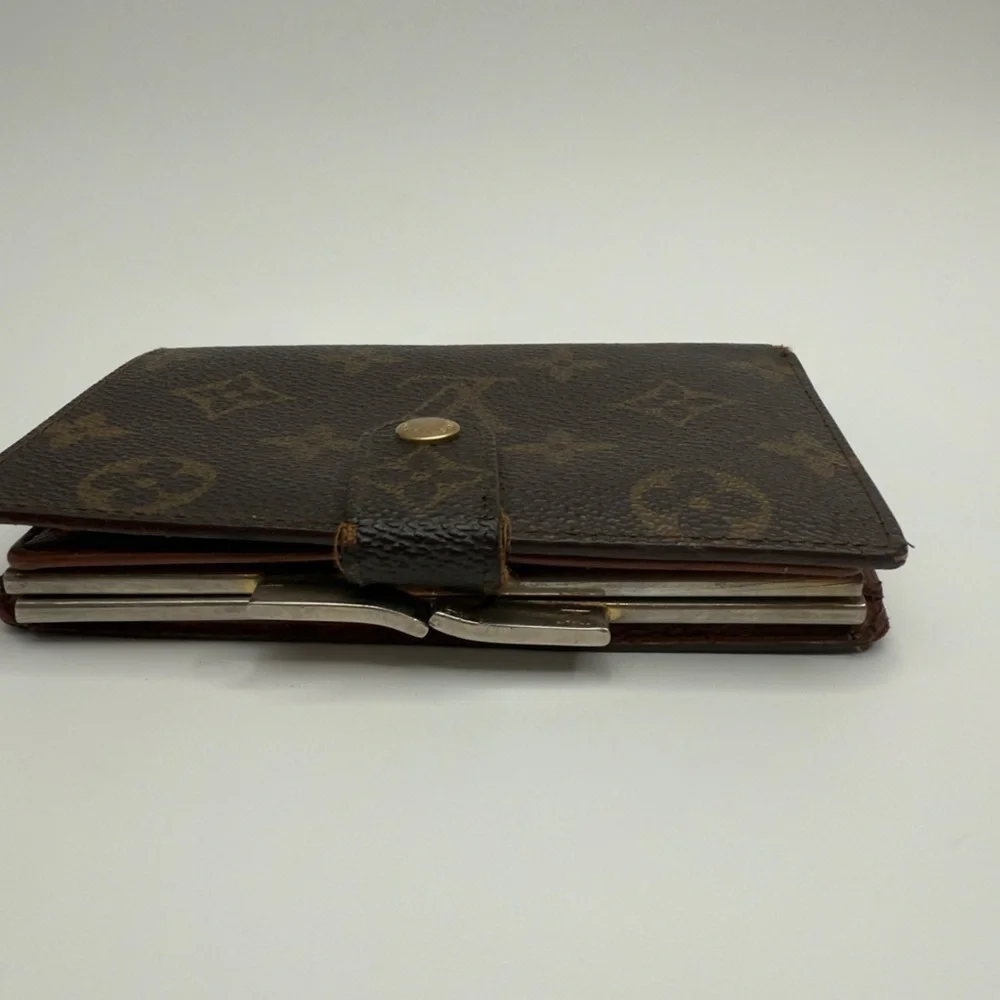 Louis Vuitton Brown Monogram French Purse Wallet Silver | Women’s | Used |